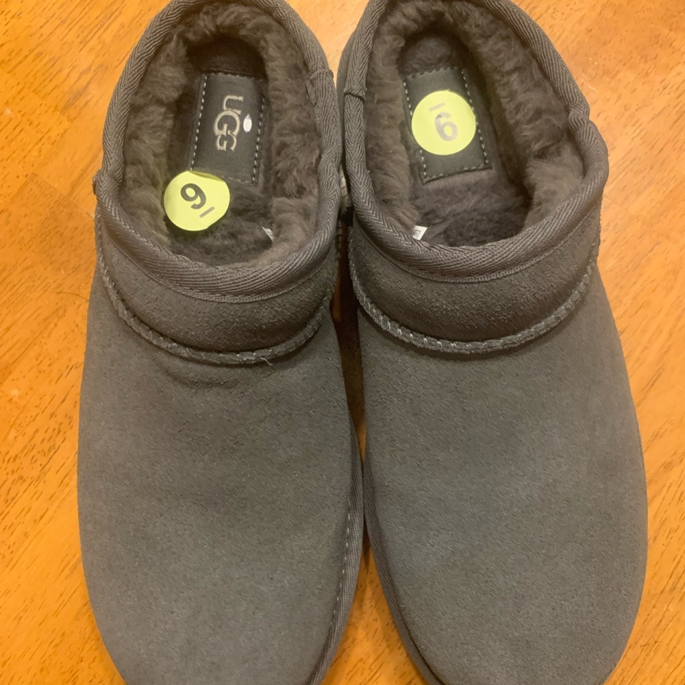 UGG Charcoal Suede Slip-Ons